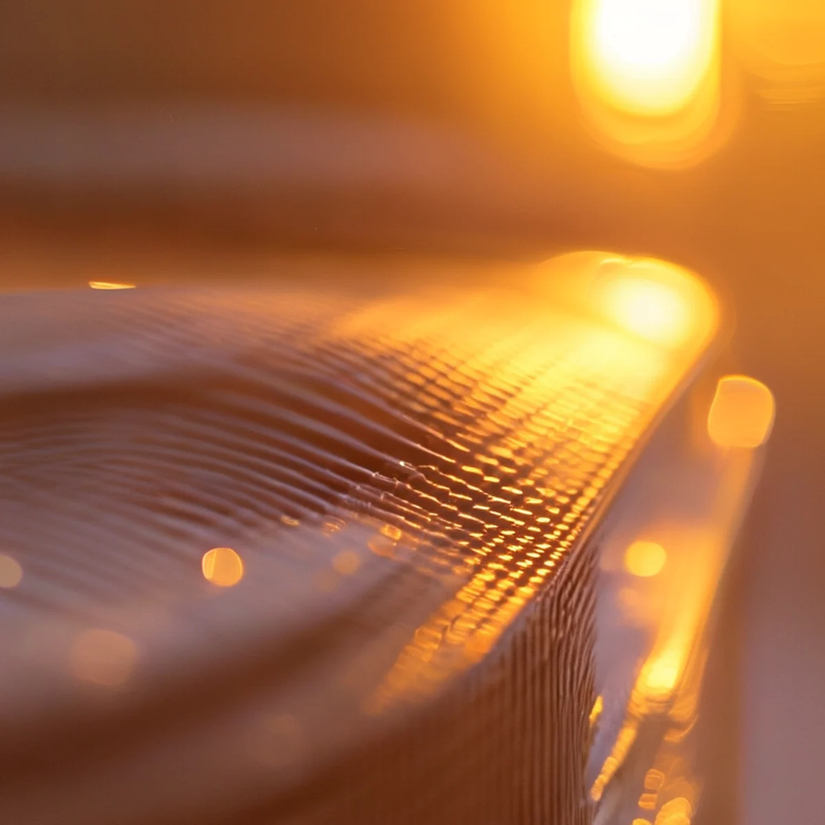Close-up detail of a clean air filtration system