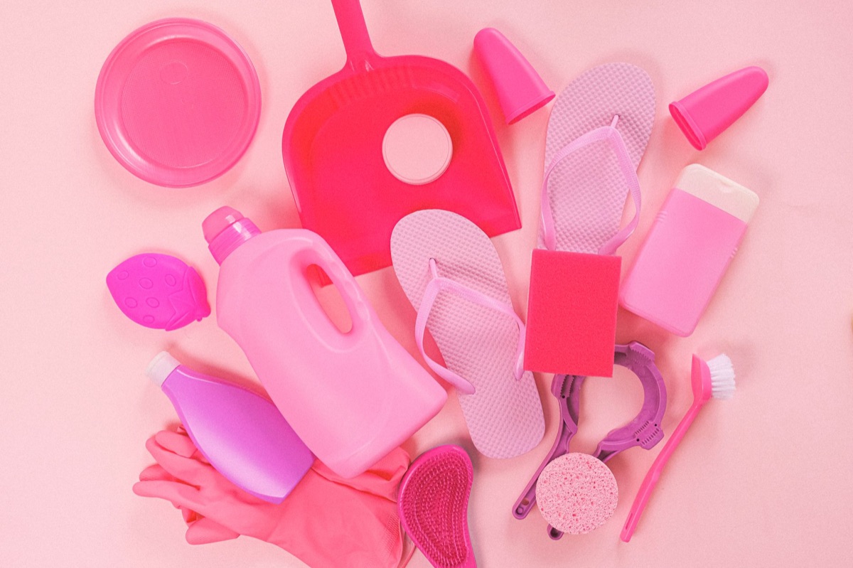 plastica spongia e spazzola per pulizia